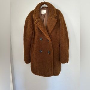 Beautiful deep rich brown teddy bear coat